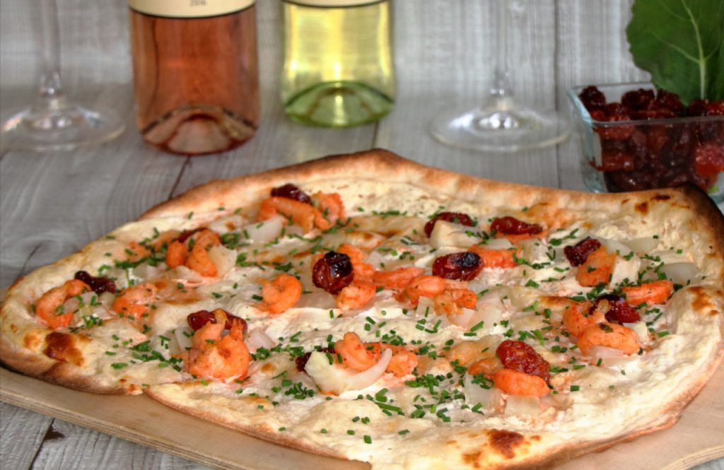 Konrad's flammkuchen catering full service mit Shrimps